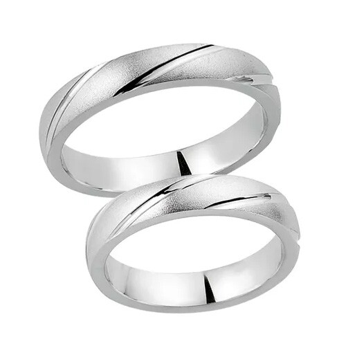 Schwarz Trauringe / Partnerringe Silber 925 SW925-004