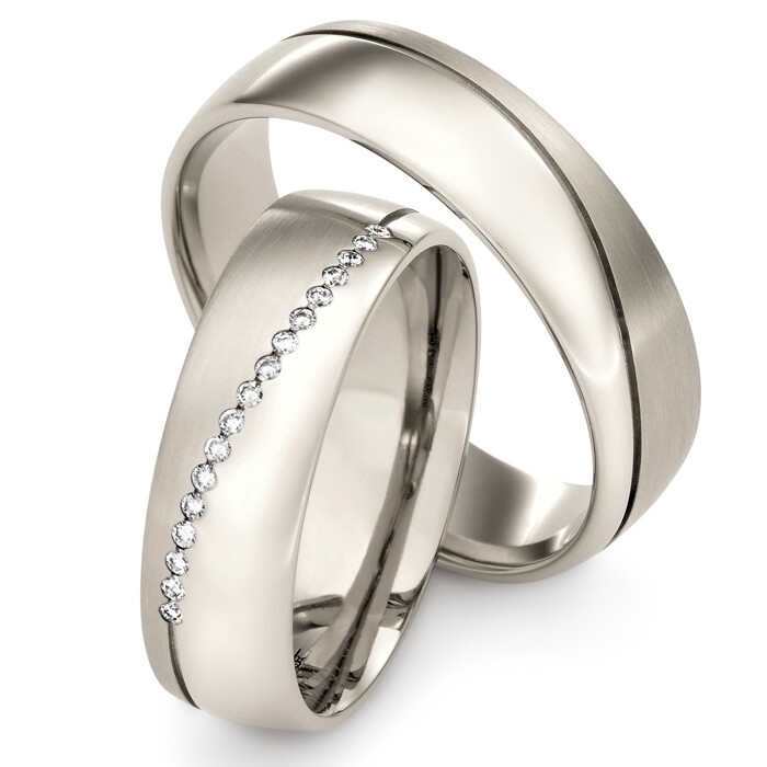 Max Kemper Trauringe Weißgold Brillant 70070