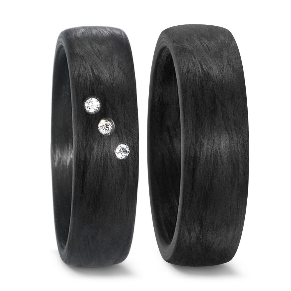 TitanFactory Trauringe Carbon Brillant 59303 & 59288