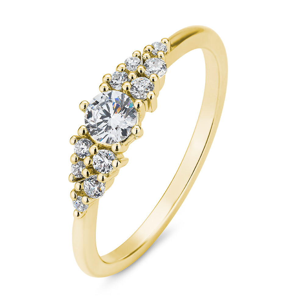 Verlobungsring gedreht Weißgold Lab-Grown Diamanten Breuning