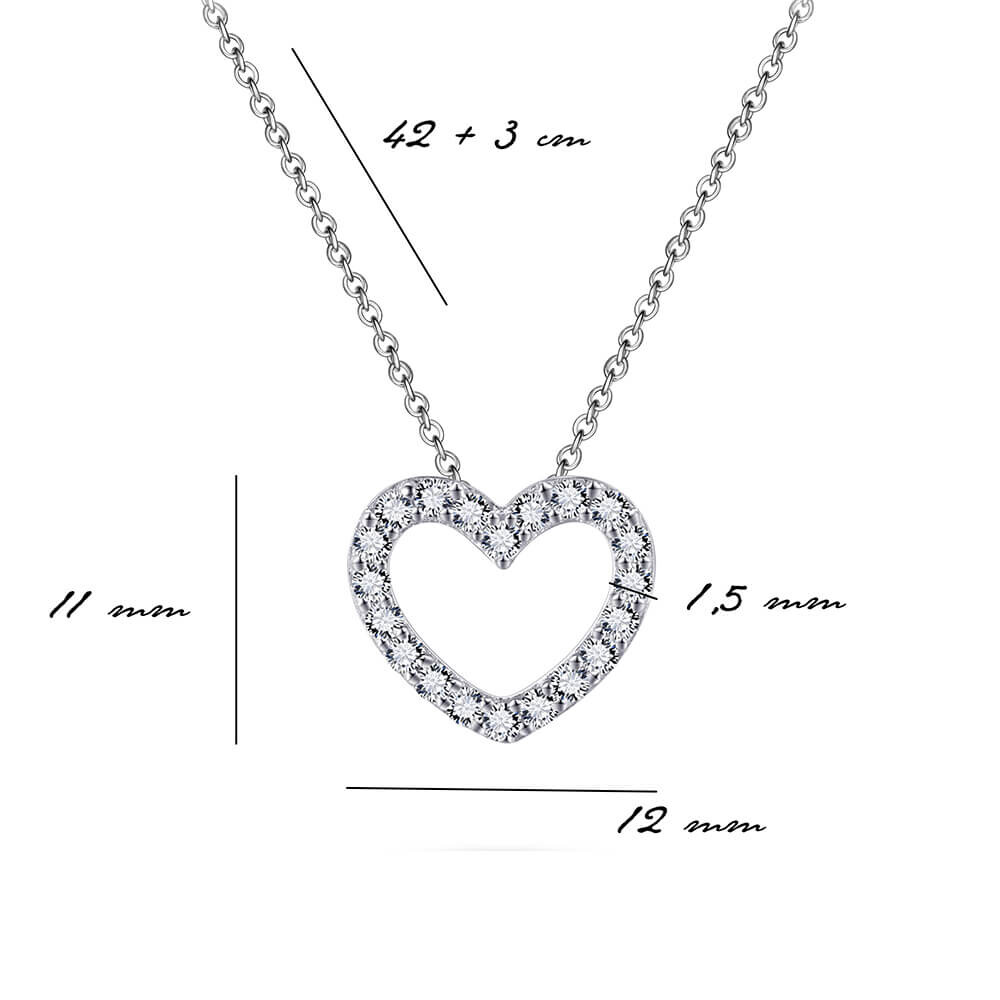 Kette Herz-Anhänger Silber Gisser N1024 Info