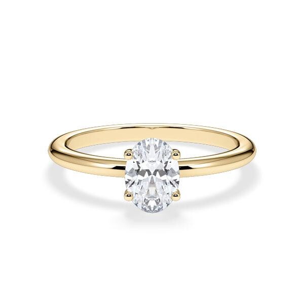 Verlobungsring Gelbgold 750/- zus. 0,540 ct, LAB - e, vs2 & tw, vs - RU-1902-30