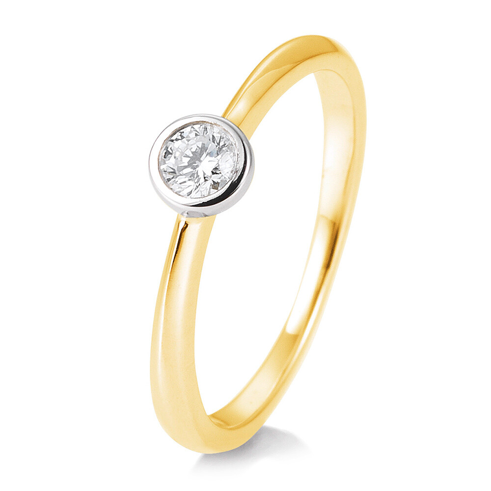 Ring Bicolor BR107-9 Weißgold Gelbgold Brillant