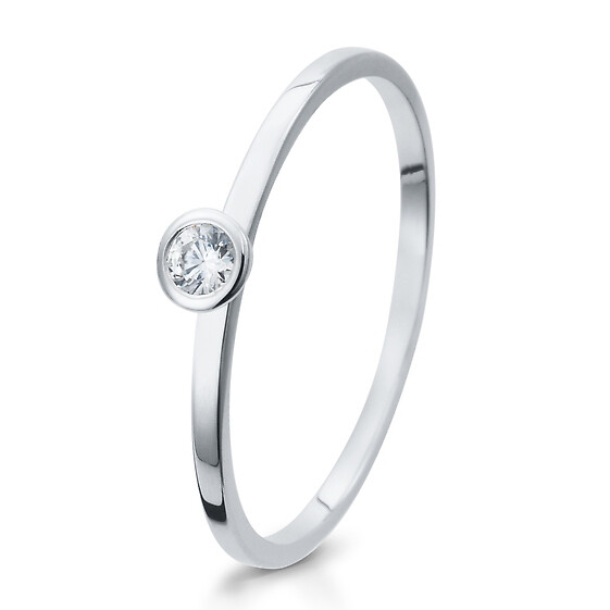 Solitärring Silber mit Zirkonia Breuning 41/05287