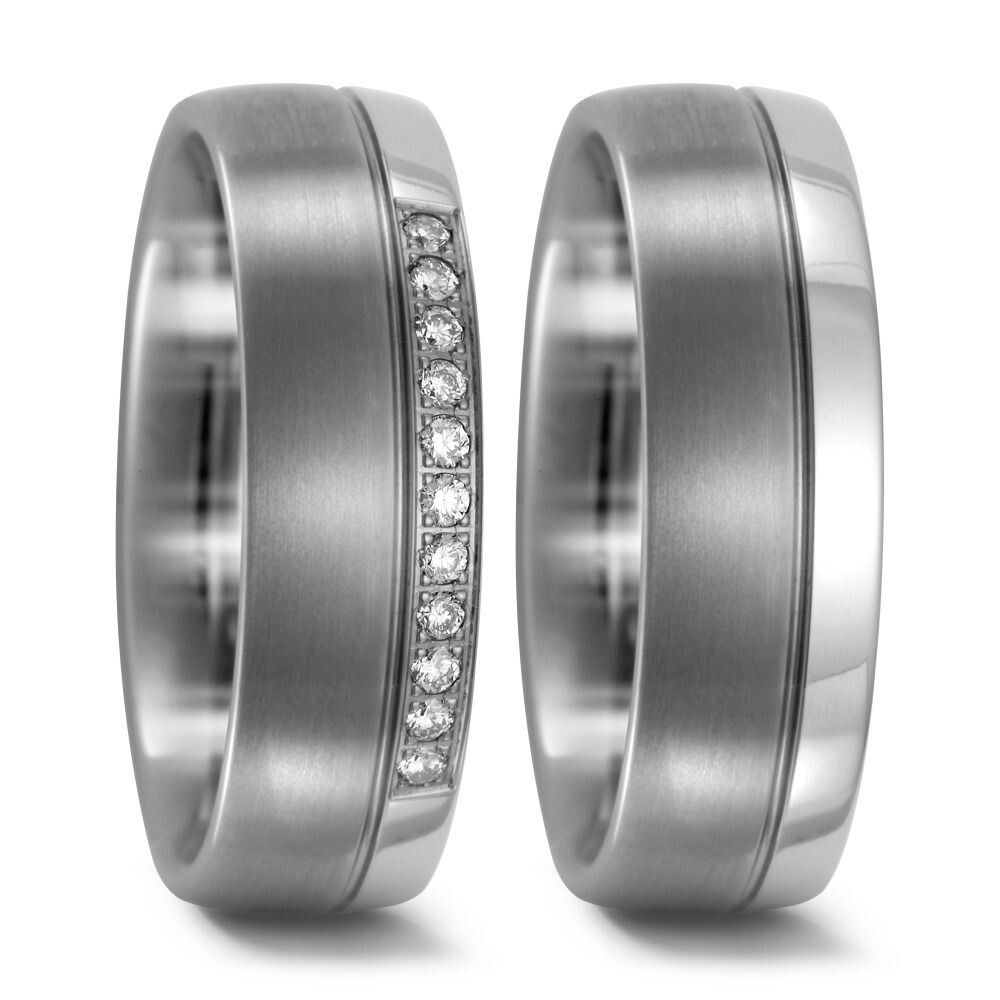 Trauringe Partnerringe Titan Brillant TitanFactory 51904 & 51905