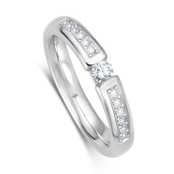 Giloy Solitär Ring Weißgold TV000032W-2
