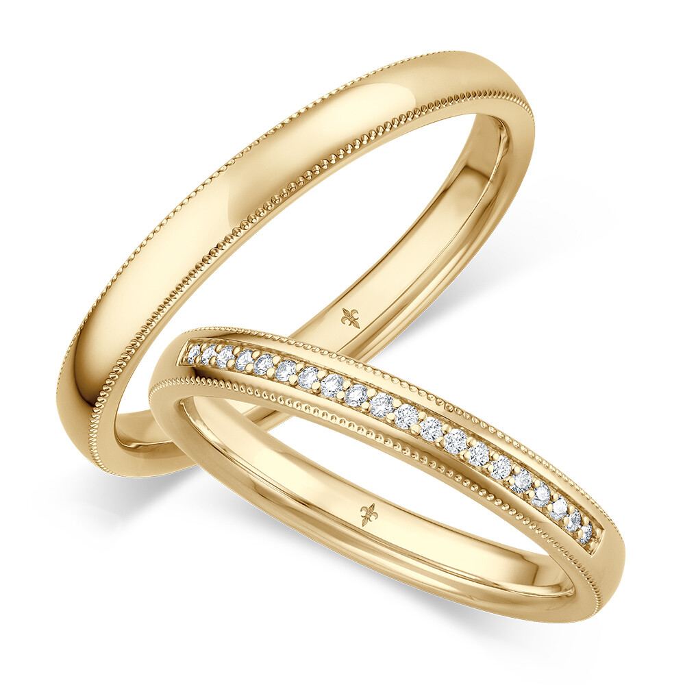 Trauringe Marilou Gelbgold Perlfuge Giloy TR-0/TR-1-00096