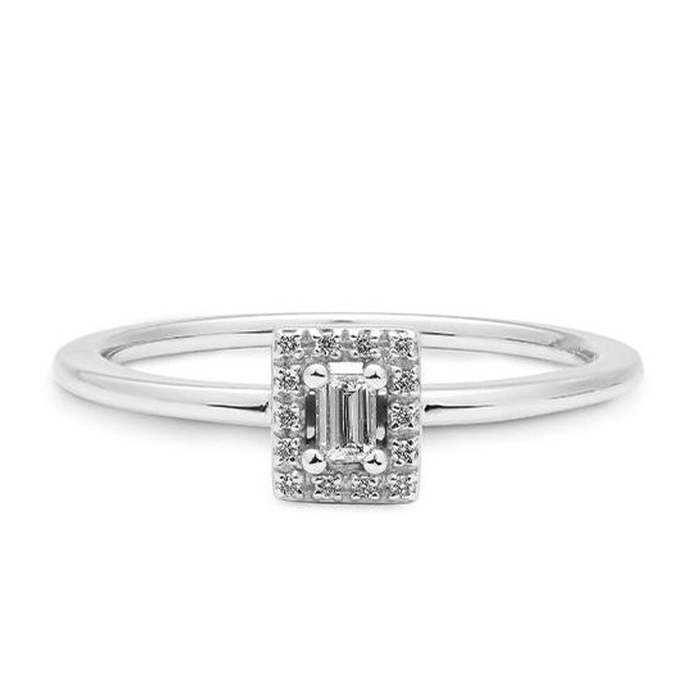 Ring Weißgold Baguette Brillant Breuning 41-06208