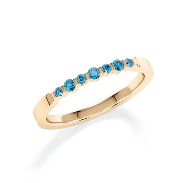 Memoire- Vorsteckring Roségold 585 zus. 0,150ct. Skyblue Rubin 1805