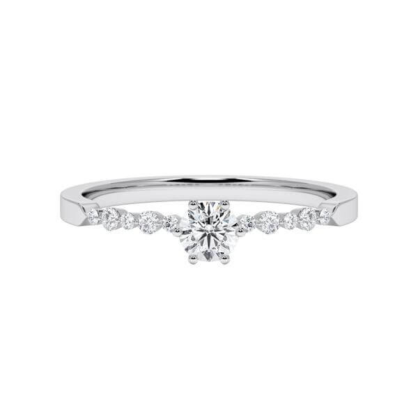 Verlobungsring Weißgold 333/- zus. 0,308 ct, tw, si - RU-1789-1