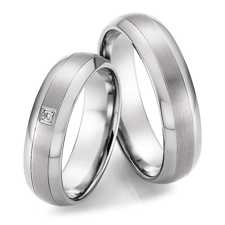 Trauringe Partnerringe Titan Ruesch 77/10010 & 77/10020 Eheringe Freundschaftsringe
