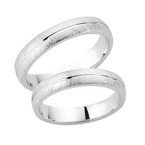 Schwarz Trauringe / Partnerringe Silber 925 SW925-006 Sterlingsilber kreismatt