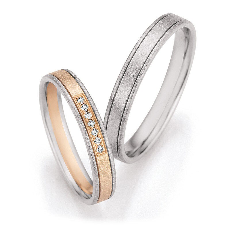 Eheringe Champagne Palladium Eismatt Ruesch HMPII-05