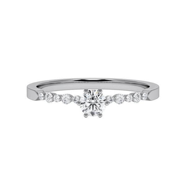 Verlobungsring Platin 600/- zus. 0,308 ct, tw, si - RU-1789-25