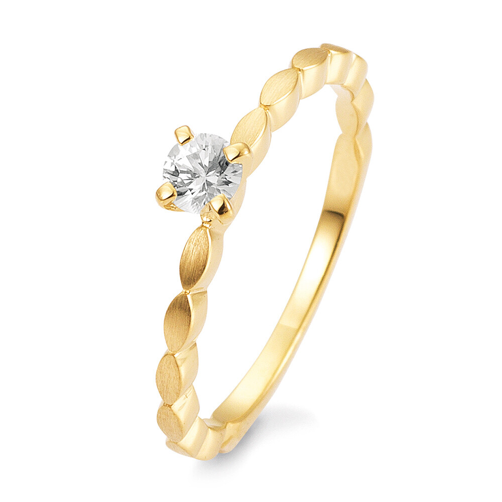 Breuning Verlobungsring Safir Weiß Gelbgold 585 42/03331