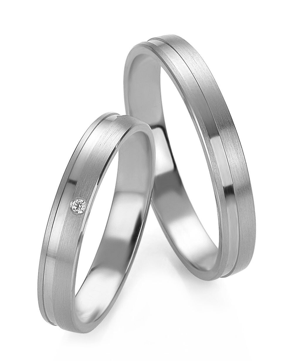 Breuning Trauringe 48/05613 & 48/05614 aus Platin
