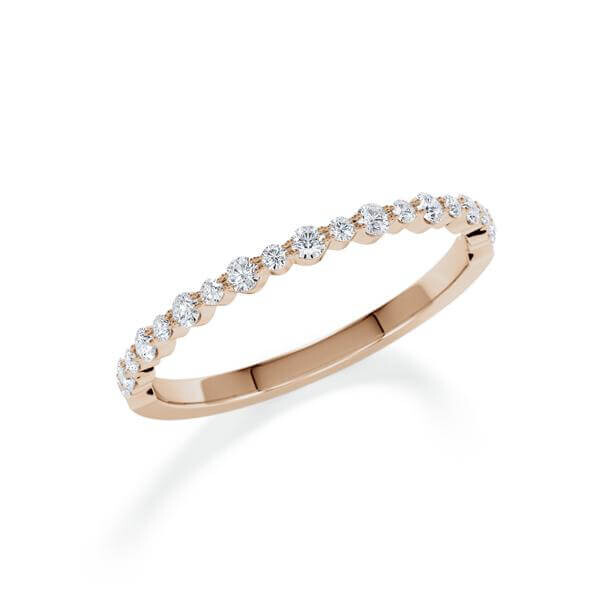 Memoire-Ring Peach-Gold 585 Diamant zus. 0,169  ct. tw, si Rubin RU-1799