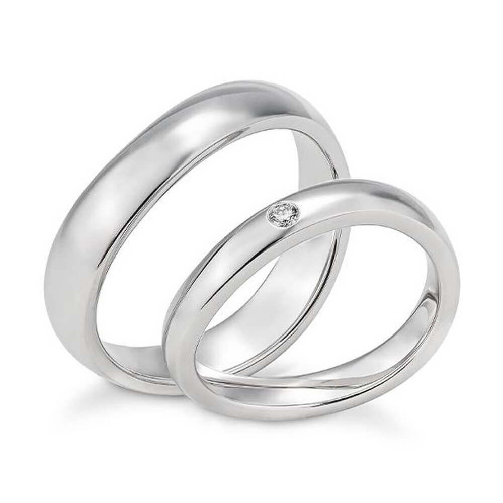 Partnerringe Silber 925 Lab-Grown Diamant Breuning 44-980250/26