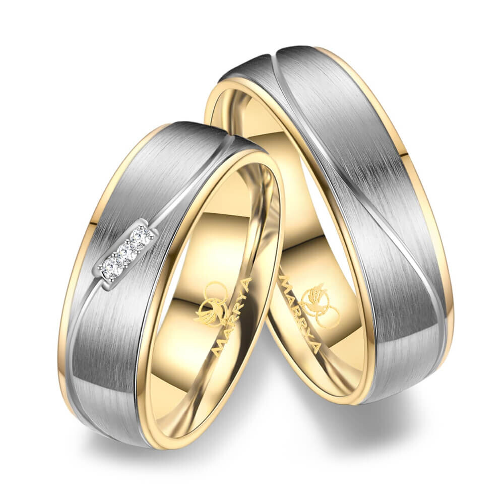 Trauringe Partnerringe Titan Gold Marrya TI-05