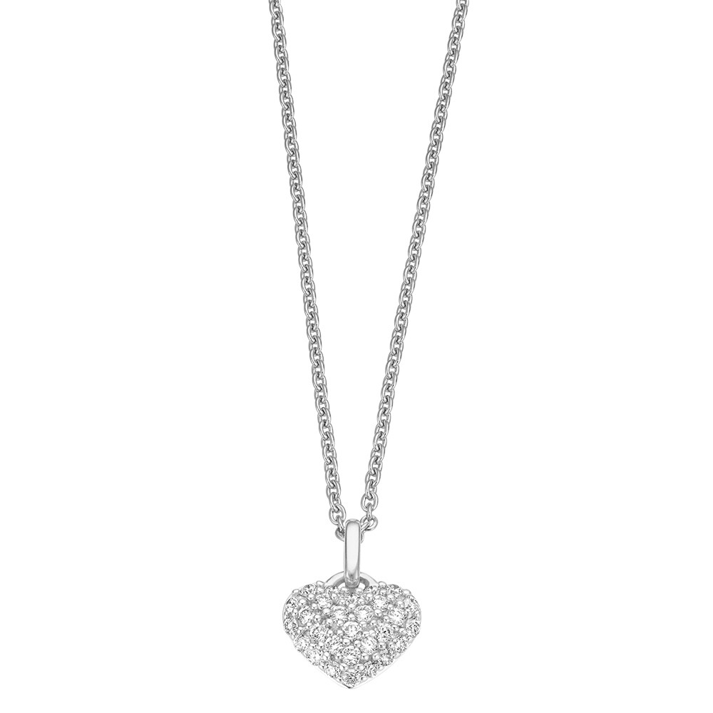 bellaluce Halskette mit Anhänger Fleur Weißgold 585 Brillant 0.200 ct.