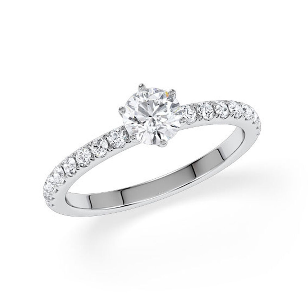 Verlobungsring Hollywood Platin 950 Brillant 0,770 ct Pavé – Rubin RU-1888