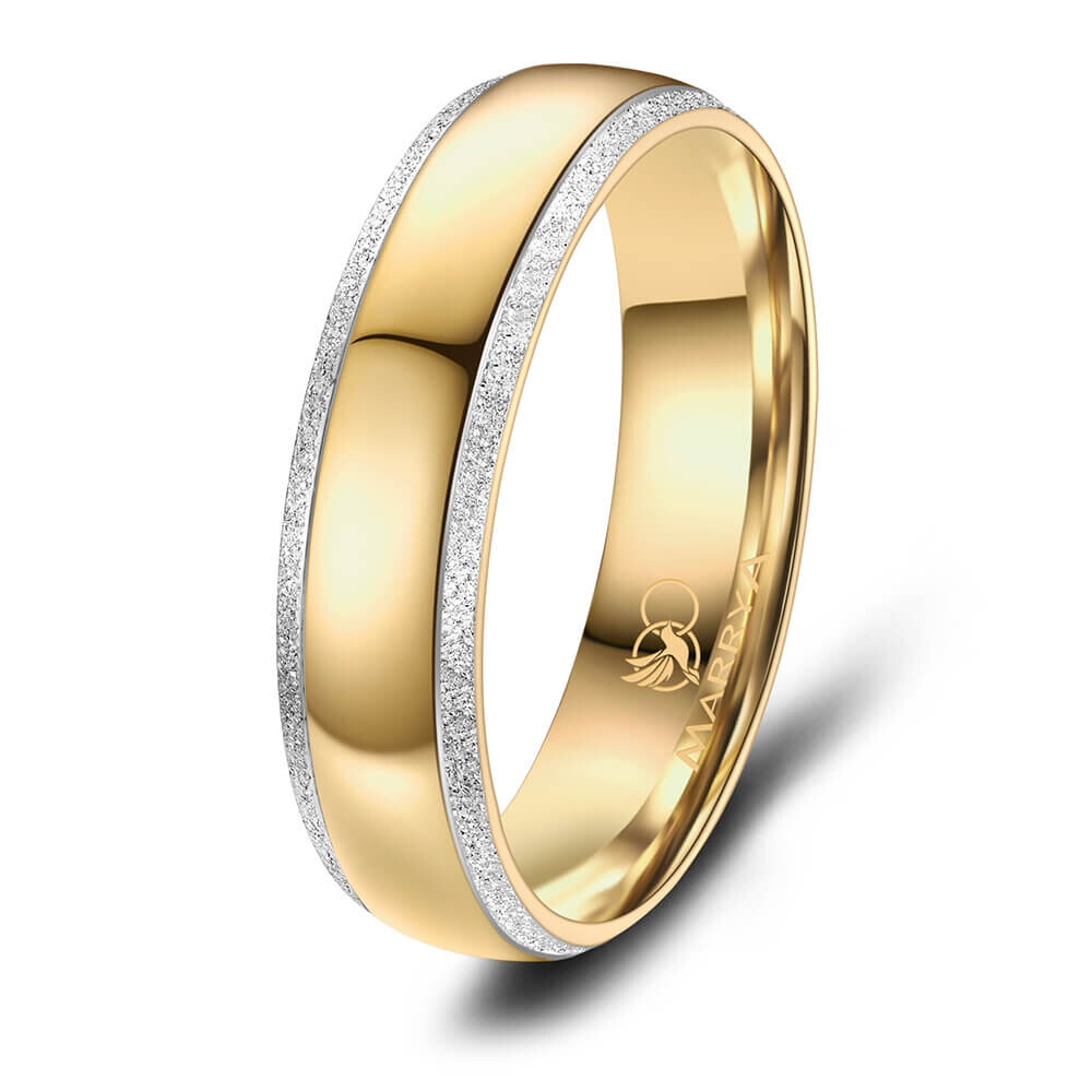 Herrenring Edelstahl Gold Marrya ES-36