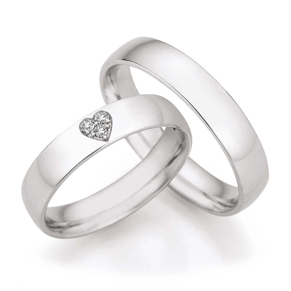 Eheringe Honeymoon Herz Weißgold 66/75010 & 66/75020