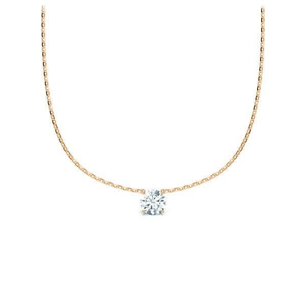 Collier Rotgold 585 Brillant zus. 0,100 ct, tw, si Rubin RU-1582-3