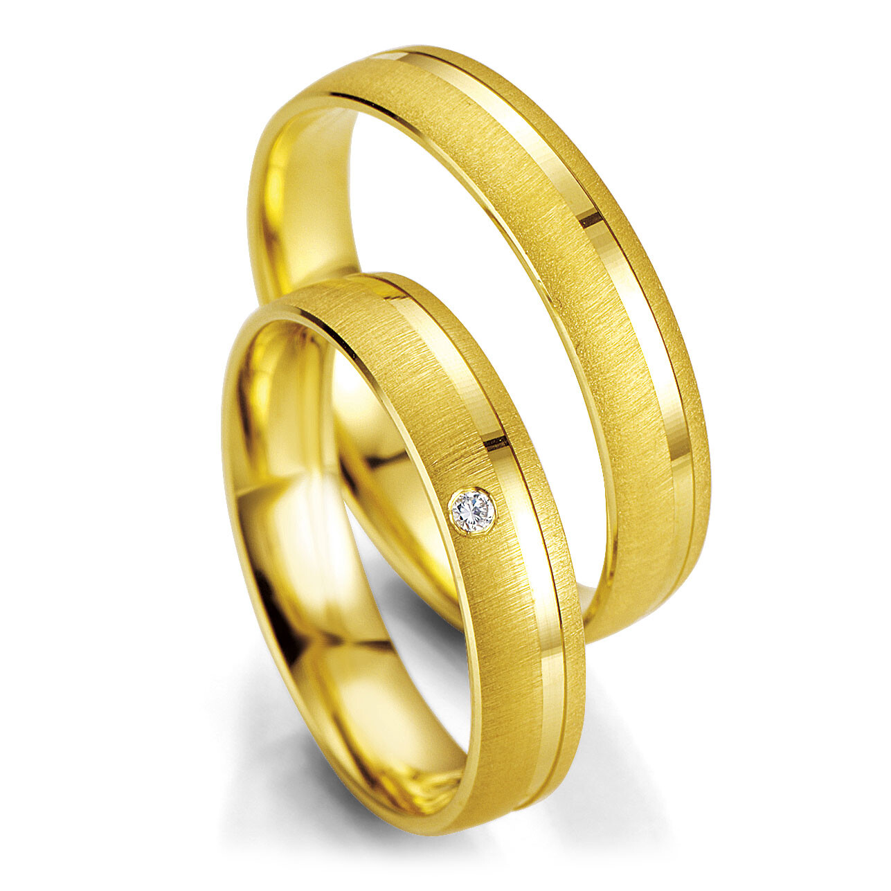 Trauringe Gelbgod SmartLine Breuning 48/07003 & 48/07004