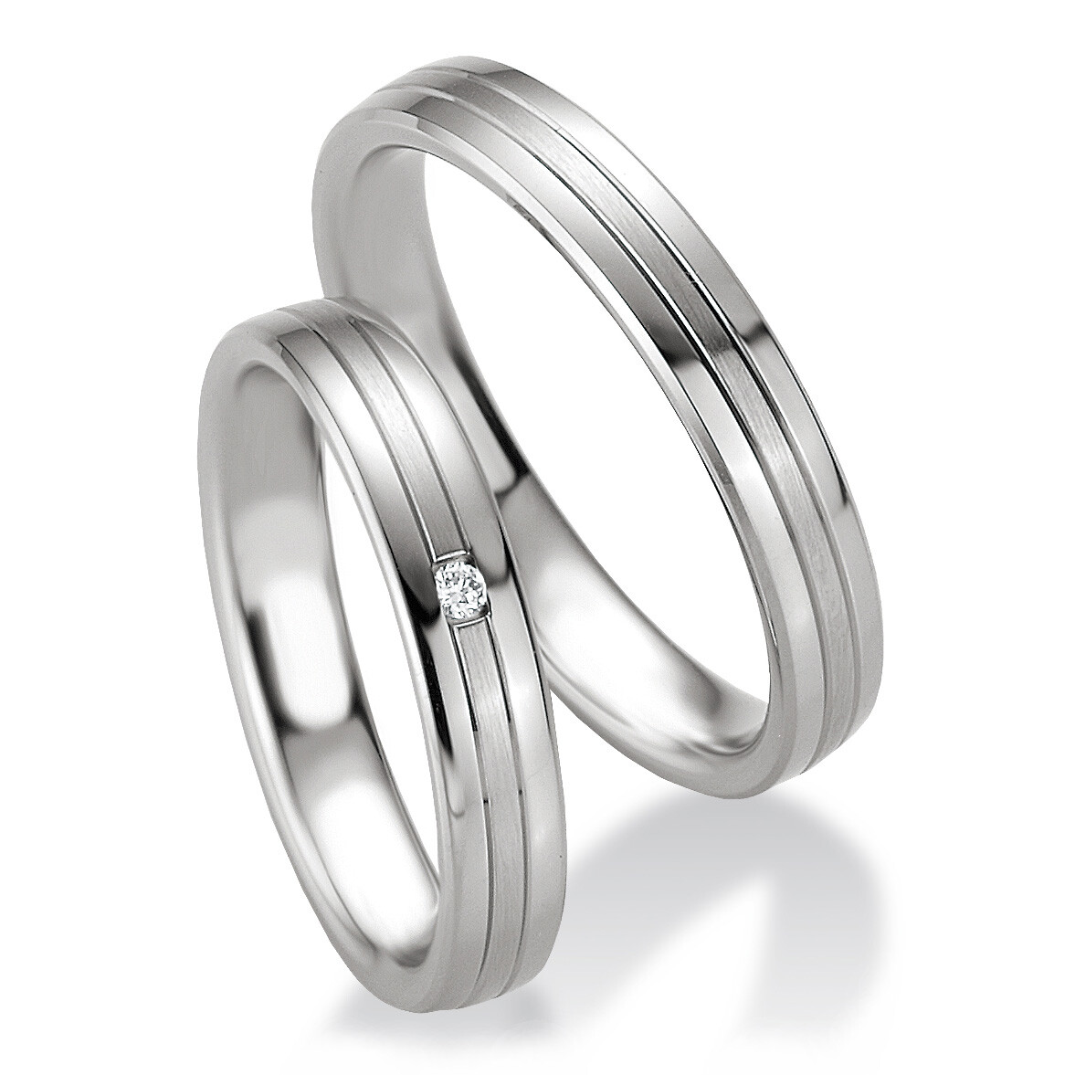 Breuning Trauringe Partnerringe 48/08081 & 48/08082 aus Silber 925