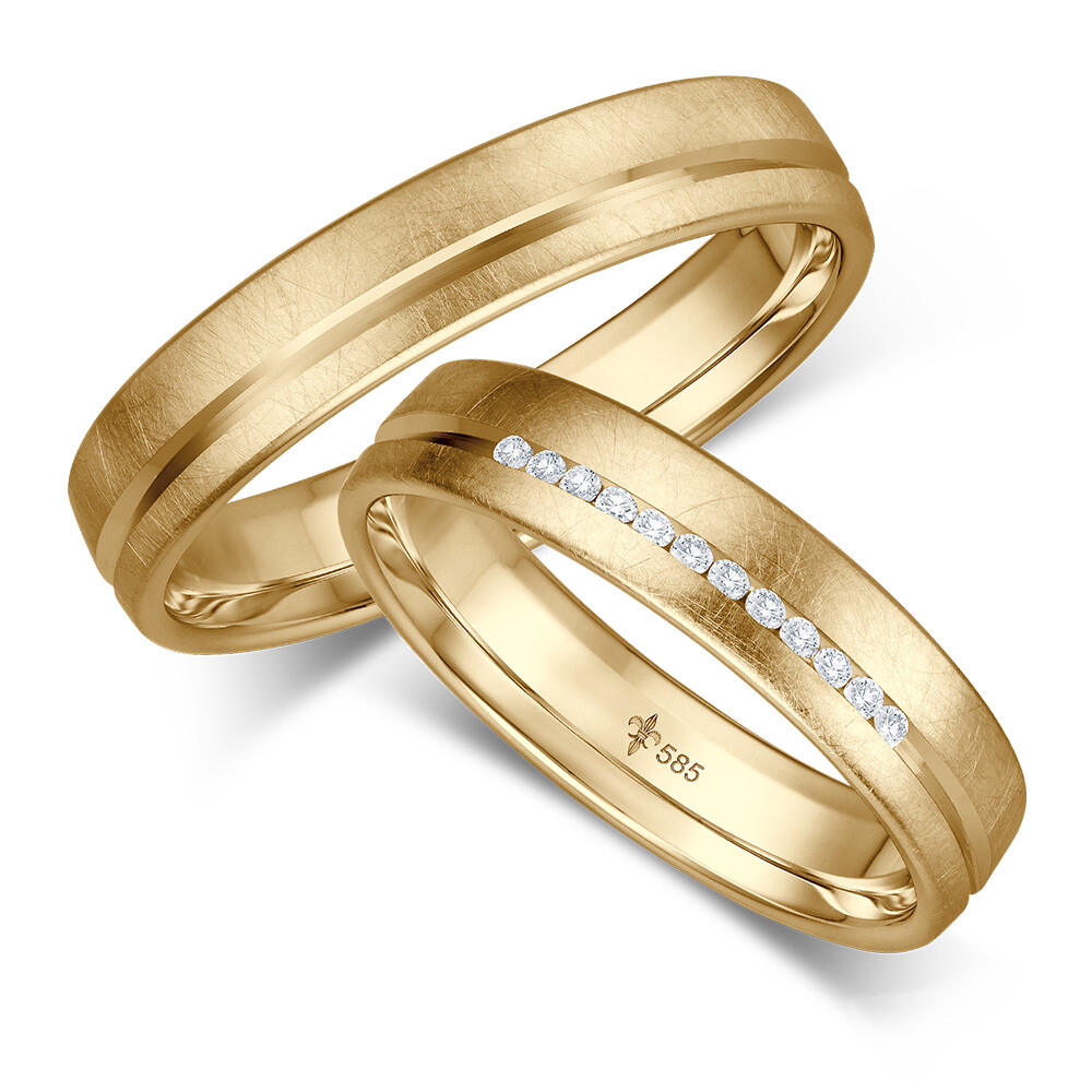 Trauringe Pia Gelbgold Brillant Giloy TR-0/TR-1-00079