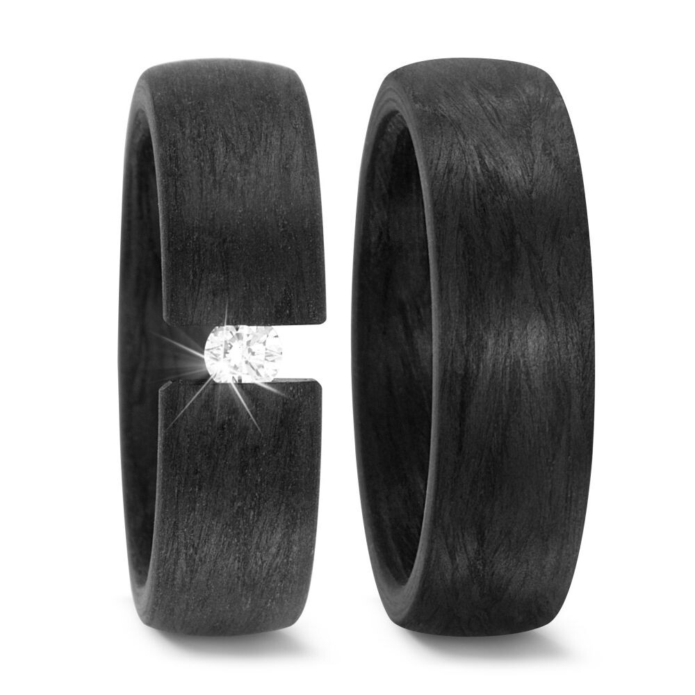 TitanFactory Trauringe Carbon Brillant 59280 & 59288
