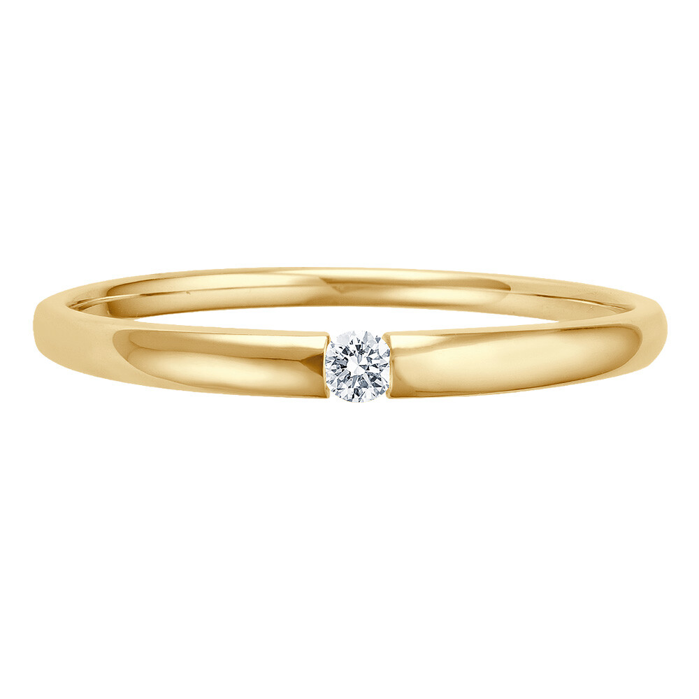 Solitär Ring Spannring Gelbgold Brillant bella luce EH004518