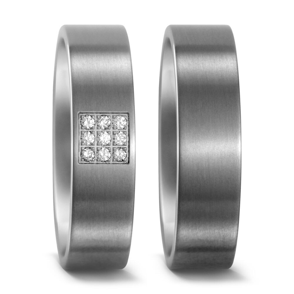 Trauringe Partnerringe Titan Brillant TitanFactory 51655 & 50972