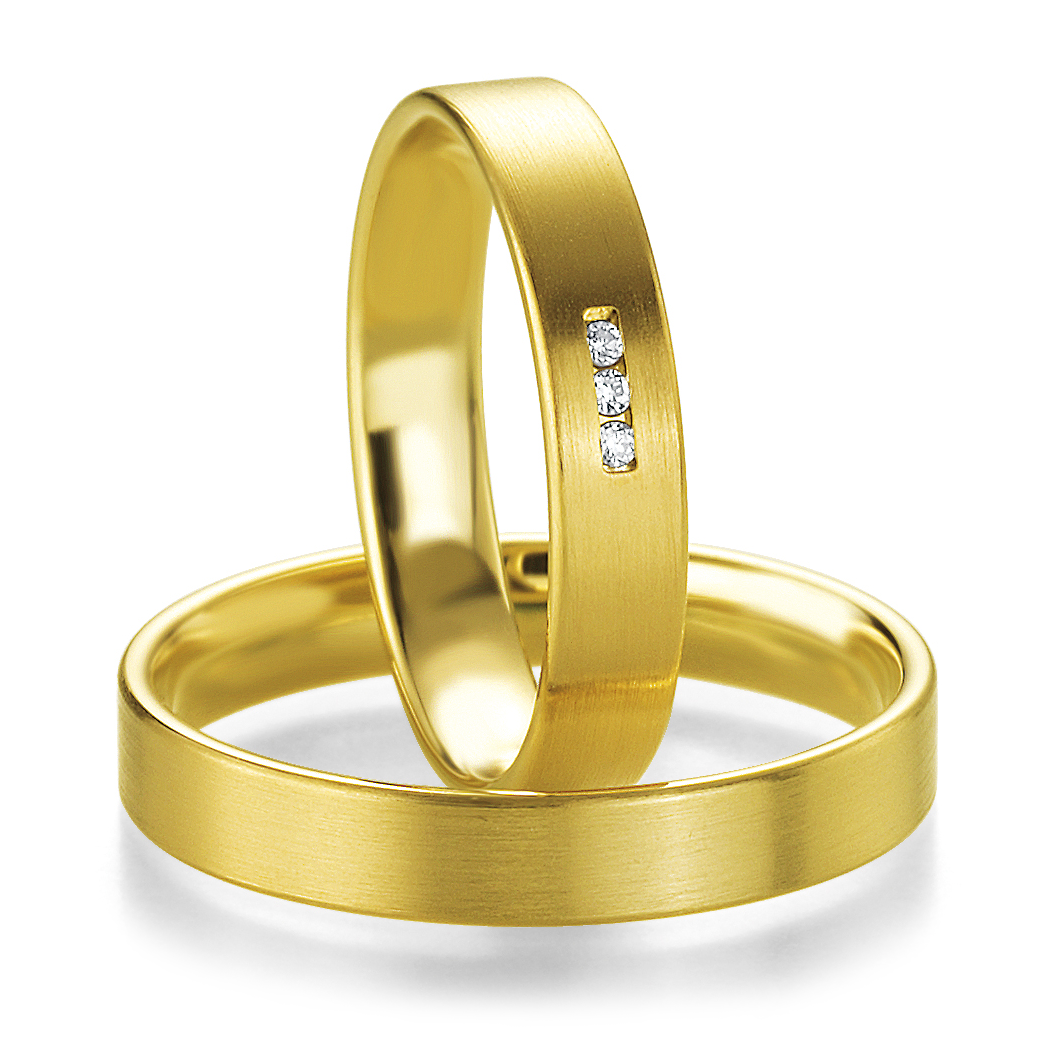 Trauringe Gelbgold Brillant Breuning 48/04403 & 48/14403