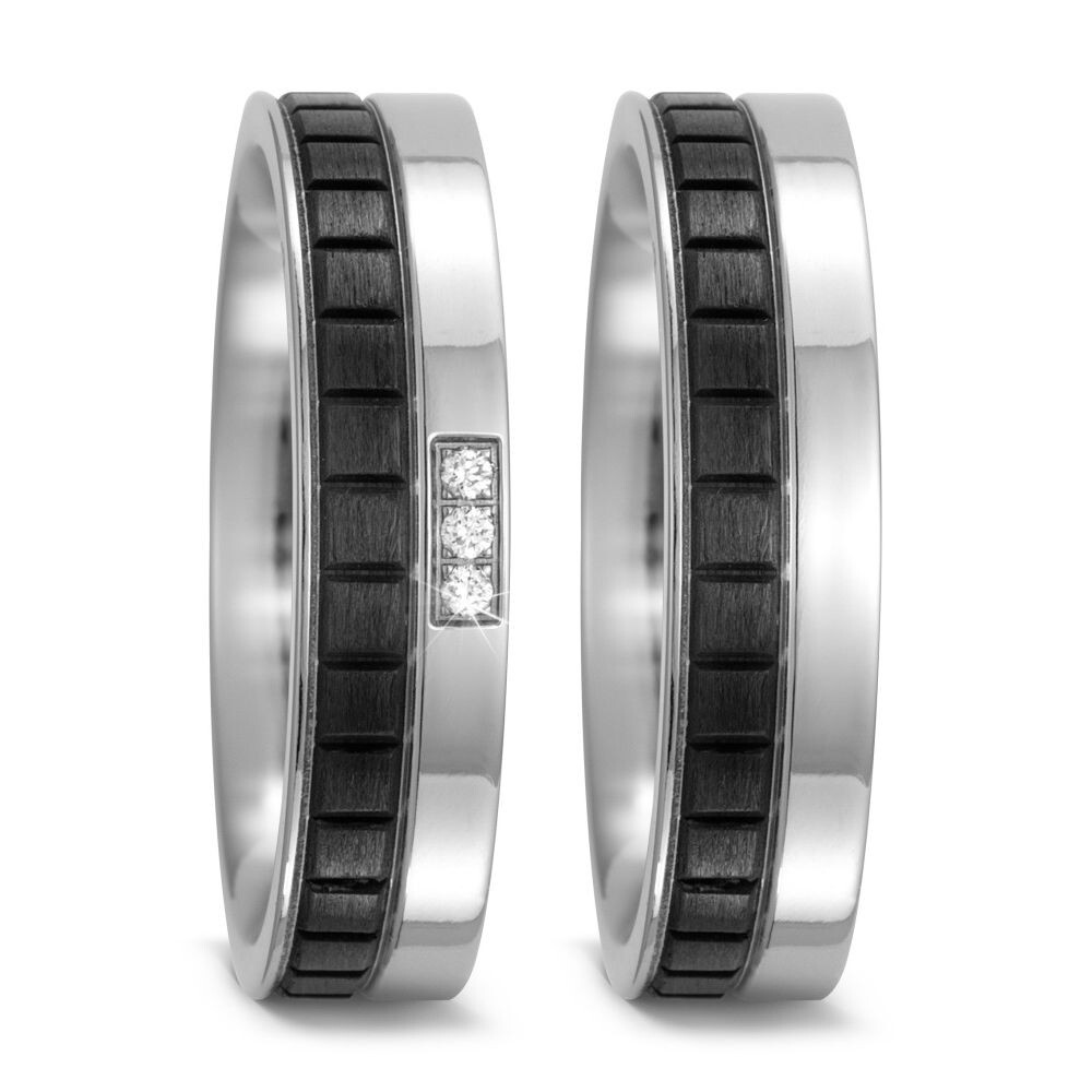 TitanFactory Trauringe Titan Carbon Brillant 52516
