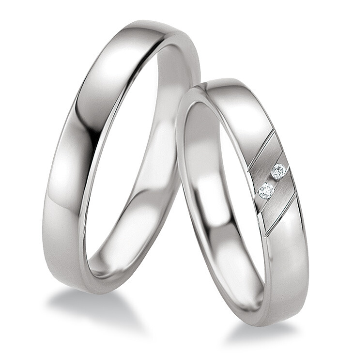 Breuning Trauringe Silber 925 Partnerringe 48/08085 & 48/08086