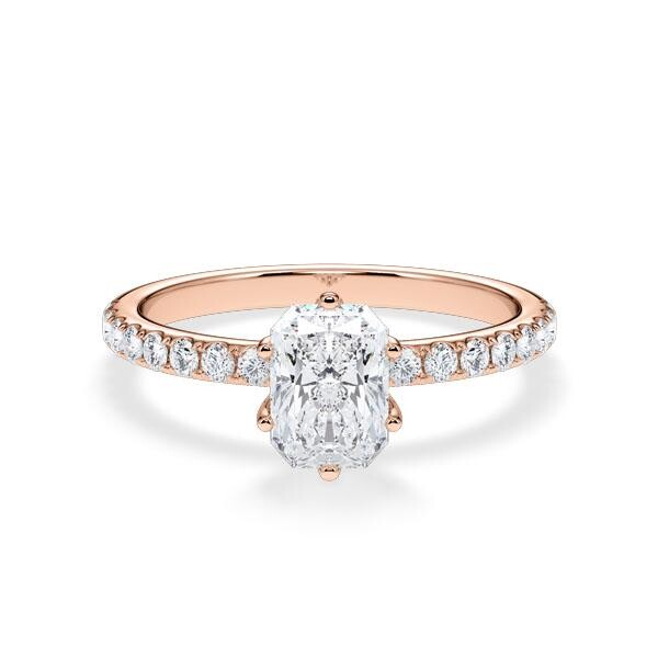Hollywood Ring Classic Radiant Rotgold Rubin RU-1886