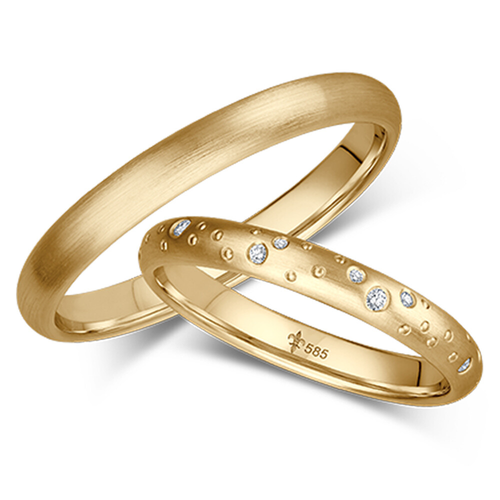Trauringe Coquette Gelbgold Brillant Giloy TR-0/TR-1-00076