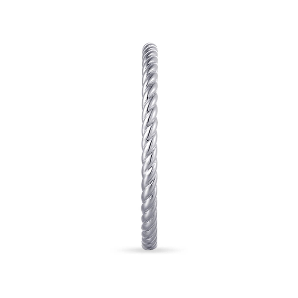 Kordelring Silber 925 rhodiniert Gisser R432 seitlich