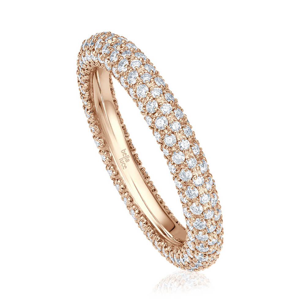 Diamantring Pavee Donatella Roségold bella luce EH005669