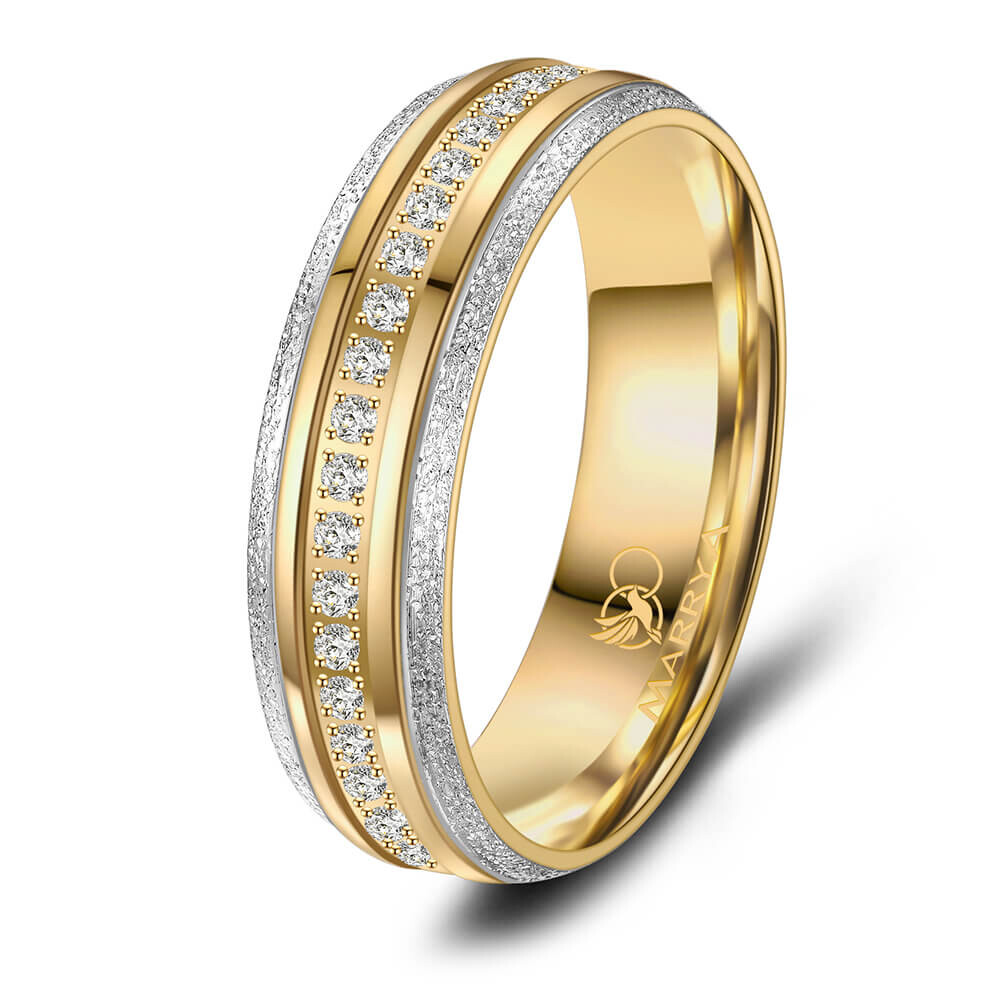 Damenring Edelstahl Gold Marrya ES-36