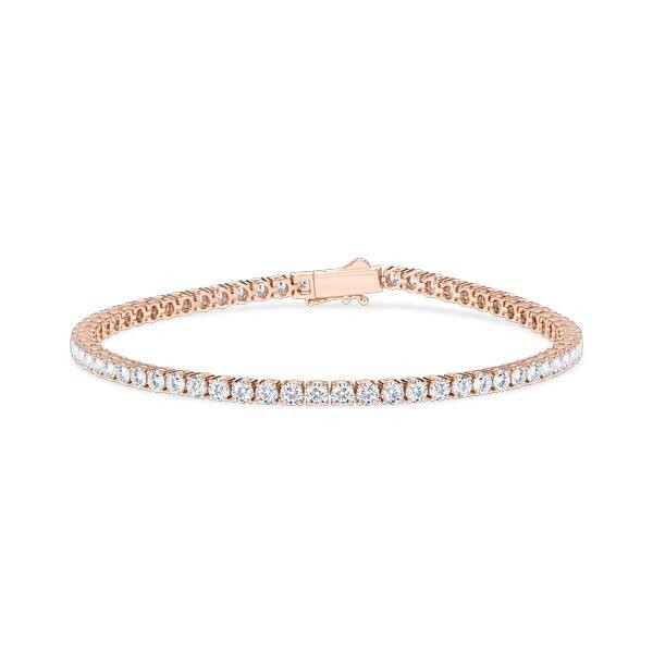 Tennis-Armband Rotgold 750 zus. 4,030ct. Lab Grown Diamant Rubin RU-1858