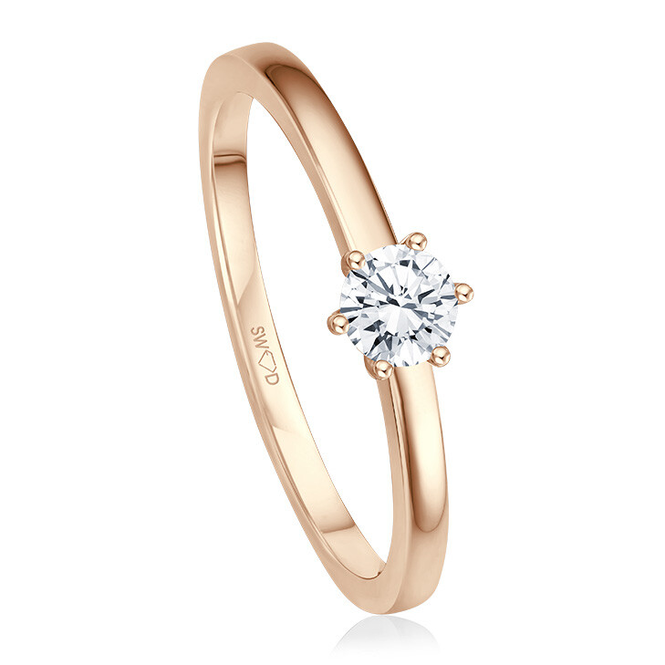 Verlobungsring Solitär Roségold Brillant Giloy EH005127