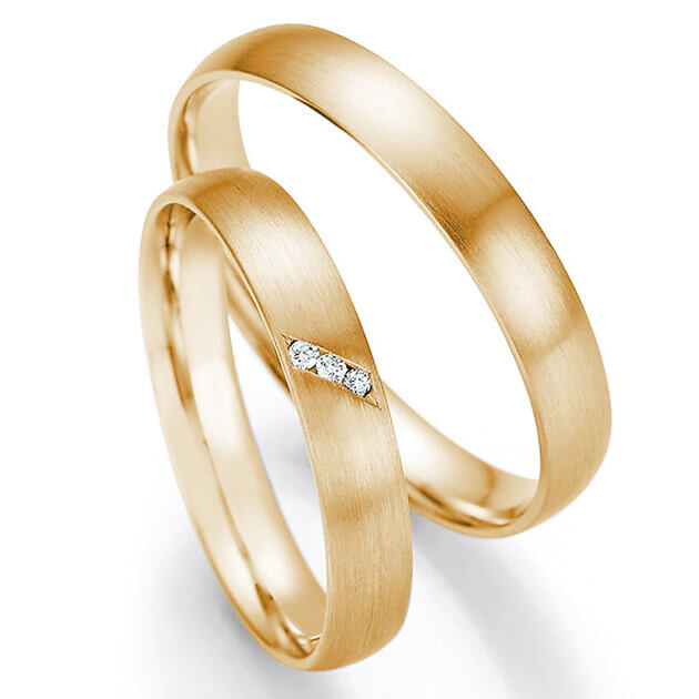 Collection Ruesch Trauringe Eheringe Gelbgold Brillant 66/61110 & 66/611120