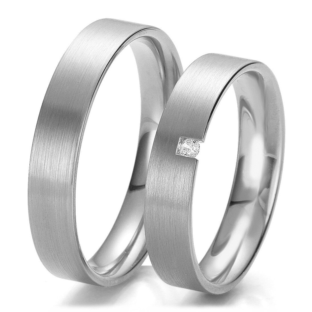 Breuning Trauringe Platin Rainbow 48/06213 & 48/06214