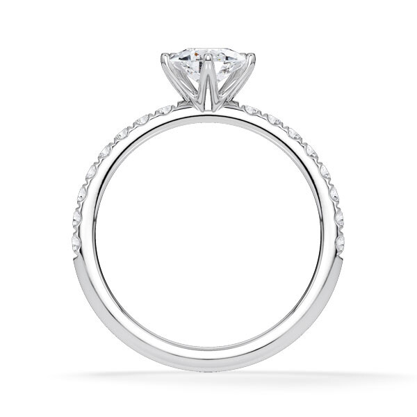 Hollywood Ring Tropfen Diamant Weißgold Rubin 1884