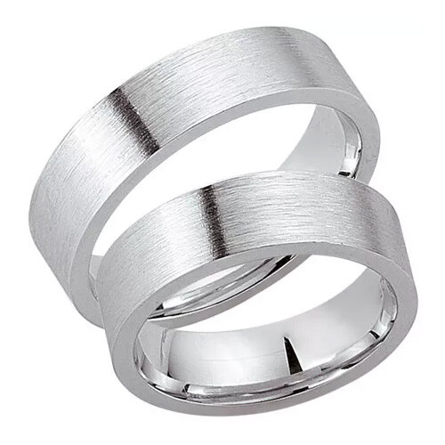 Schwarz Trauringe / Partnerringe Silber 925 SW925-022 Sterlingsilber feinmatt