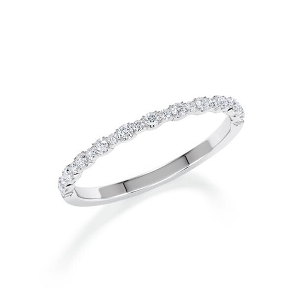 Memoire-Ring Vorsteckring Weißgold 333 Diamant zus. 0,210ct. tw, si Rubin RU-1803