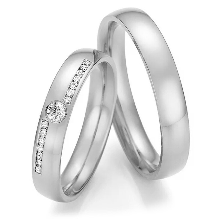 Collection Ruesch Trauringe Weißgold 66/60070 & 66/60080